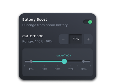 Réglage du boost batterie avec réserve dans mySigen