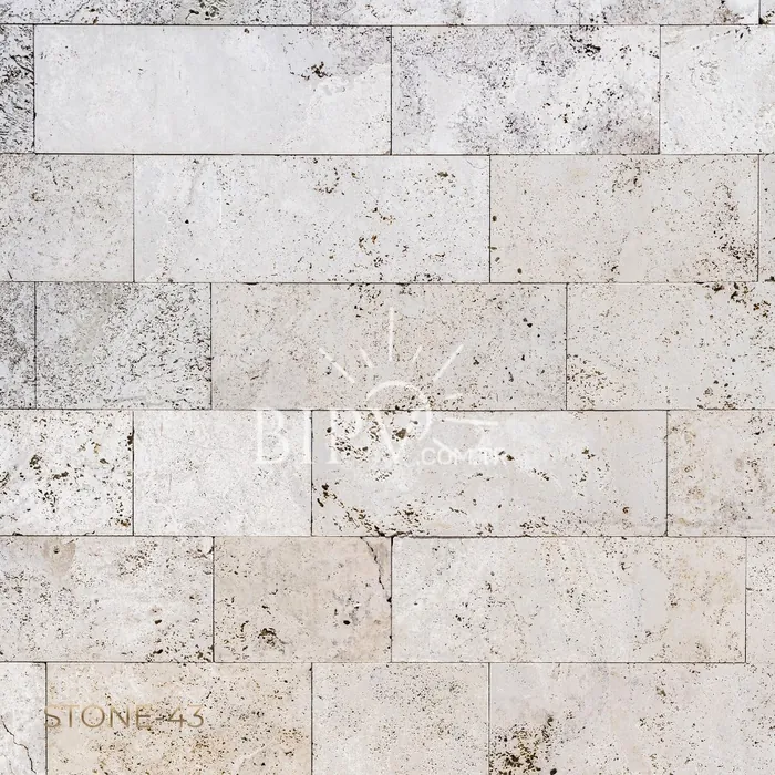 Cream rectangular stone-look surface sample