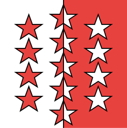 Flag of the canton of Valais